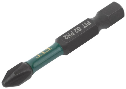 Биты кованые ударные, сталь S2, односторонние 50 мм PH2, Профи 10 шт., блистер | код 57485 | FIT