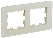 BRITE Рамка 2-мест. РУ-2-2-Бр стекло песчаный RE IEK | код BR-M22-G-41-K98 | IEK