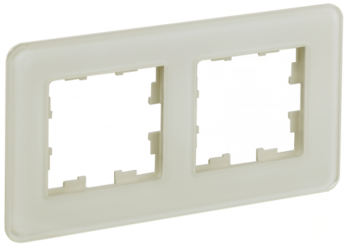 BRITE Рамка 2-мест. РУ-2-2-Бр стекло песчаный RE IEK | код BR-M22-G-41-K98 | IEK