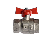 Кран шаровой 11Б27п1 Ду25 А30/1 ВВ бабочка никель PN40 | код БАЗ.А30.1.25.НЛМ.PN40 | БАЗ