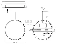 Светильник LED ТАБ Мини (СБУ) 10Вт 1050Лм КСС Д 4,0К IP65 опал | код LE-СБУ-54-010-7858-65Д | Led Effect