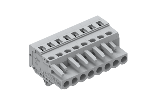 450111/030 Розетка каб. MCS с монтаж.ножками шаг 5.0мм, 11 конт., сер., шт | код 450111/030 | SUPU