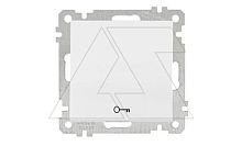 21 - Выключатель кнопочный, символ - ключ, пруж. зажимы, белый | код 2100-407-0101K | Mutlusan