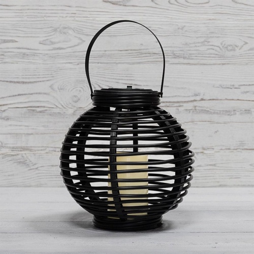 Фонарь декоративный на солнечной батарее 20х20х22см тепл. бел. корпус черн. плетеный | код 501-143 | Neon-Night Фонарь декоративный на солнечной батарее 20х20х22см тепл. бел. корпус черн. плетеный | код 501-143 | Neon-Night