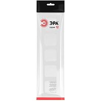 Рамка для розеток и выключателей Серия 12 12-5205-01 на 5 постов, Классик, белый | код Б0067777 | ЭРА