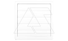 Решетка вентиляционная с жалюзи квадратная 170х170мм круглым выводом O125мм, пластик, белый | код 02-310 | airRoxy