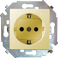 Розетка 15, скрытый монтаж, с заземлением, слоновая кость | код. 1591432-031 | Simon