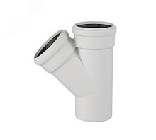 Тройник двухраструбный 45 град. 90 для бесшумной канализации | код 334200 | Ostendorf