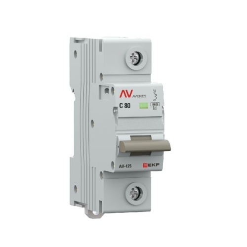 Выключатель автоматический AV-125 1P 80A (D) 10kA EKF AVERES | код mcb125-1-80D-av | EKF фото 4
