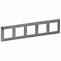 Рамка 5 постов VALENA LIFE, стальной | код. 754155 | Legrand