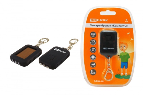 Фонарь-брелок Компакт 2, аккумуляторный, 3 светодиода 7 лм/Вт TDM | код SQ0350-0024 | TDM Фонарь-брелок Компакт 2, аккумуляторный, 3 светодиода 7 лм/Вт TDM | код SQ0350-0024 | TDM