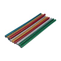 Стержни клеевые REXANT 11 мм, 270 мм, цветные с блестками (10 шт./уп.) (хедер) | код 09-1285 | REXANT