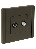 FORTE&PIANO Роз. двойная TV+SAT FP338 сер. IEK | код FP-AF20-O-K03 | IEK