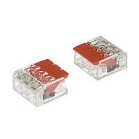 Клемма зажимная соединительная безвинтовая RUICHI PCT-413 на 3 провода, 0,5-2,5 мм?, маркировка оранжевая, аналог WAGO | код 108471 | Ruichi