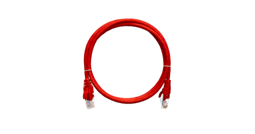 Шнур коммутационный NIKOMAX U/UTP 4 пары, Кат.5е (Класс D), 100МГц, 2хRJ45/8P8C, T568B, заливной, с защитой защелки, многожильный, BC (чистая медь), 24AWG (7х0,205мм), PVC нг(А), красный, 1,5м | код NMC-PC4UD55B-015-RD | NIKOMAX