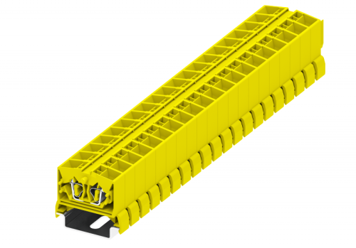 254385 Клемма TB 2-2 проходная на DIN-рейку SP35, фронт.подключение, сеч. 2.5мм2, жёлт., шт | код 254385 | SUPU 254385 Клемма TB 2-2 проходная на DIN-рейку SP35, фронт.подключение, сеч. 2.5мм2, жёлт., шт | код 254385 | SUPU