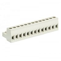 Розеточный разъем, угловой, на кабель, шаг 5,08 мм, 13 полюсов, номинальное сечение: 2,5 мм кв., винтовая фиксация провода, 400V, 12А, с маркировкой, цвет: серый, серия 8213 B | код 25.340.1353.0 | Wieland