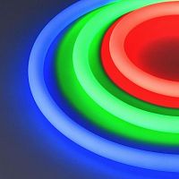 Лента светодиодная MOONLIGHT-TOP-F280-D25mm 24V RGB 360deg 14.4Вт/м IP65 3535 wire x1 прямой вывод кабеля герметичная (уп.5м) Arlight 037563