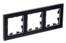 ATLASDESIGN NATURE 3-постовая РАМКА, НАТУРАЛЬНОЕ СТЕКЛО, ЧЕРНЫЙ | код ATN361003 | Systeme Electric