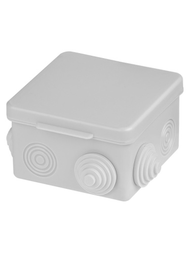 Распаячная коробка ОП для прямого монтажа 80х80х50 мм, крышка, IP54, 7 вх. TDM | код SQ1401-7112 | TDM