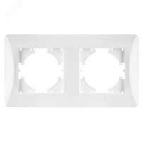 GUSI Ugra РАМКА 2-местная, цвет белый. | код С1120-001 | GUSI ELECTRIC