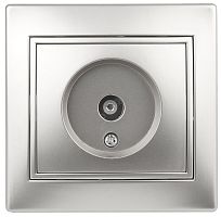 Розетка TV одиночная, СУ, Plano, алюминий, 1-301-03 | код Б0030078 | ЭРА