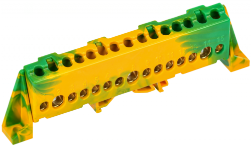 TEKFOR Шина PE земля в комб. изол. Стойка 8х12-15-ЖЗ IEK | код TF-NN20-15-DP-K52 | IEK TEKFOR Шина PE земля в комб. изол. Стойка 8х12-15-ЖЗ IEK | код TF-NN20-15-DP-K52 | IEK