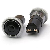 Кнопочный переключатель RUICHI К1-1, OFF-(ON), SPST, без фиксации, 4 А, 250 В, 10 мОм, толкатель чёрный | код 69668 | Ruichi