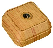 Розетка телевизионная TV 1-м ОП 16А IP20 дуб Makel 45307