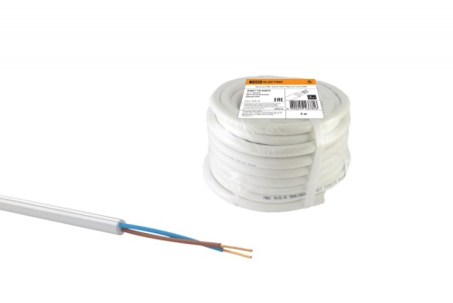 Провод ПВС 2х2.5 ГОСТ (бухта 5м) белый | код SQ0118-0004 | РЭМЗ ТМ