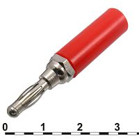 Штекер RUICHI 10-0072 a красный, под пайку | код 70013 | Ruichi