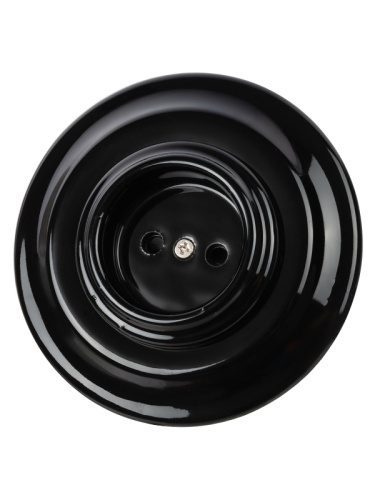 Розетка скрытой установки фарфоровая 2П+З 16А 250В черная «Болонь» TDM | код SQ1820-0222 | TDM