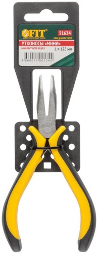 Утконосы "мини" Профи никелированное покрытие черн./желт. мягкие ручки 125мм FIT 51634 фото 3