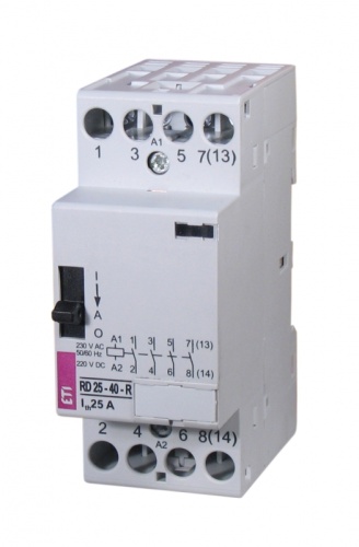 Контактор R 25-22-R 230V AC 25A (AC1) с ручн.управлением | код 002464060 | ETI