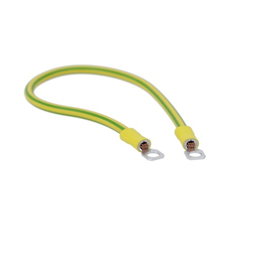 Перемычка медная сеч. 10 мм2, с наконечниками под винт М6, в комплекте с метизами HDZ, L 500 мм | код SC10L500KHDZ | DKC