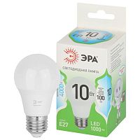 Лампа светодиодная LED 10 Вт 1000Лм 4000К груша нейтральный E27 220-240В LED A60-10W-840-E27 Green Line | код Б0067135 | ЭРА