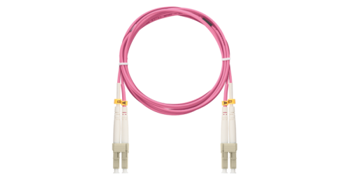 Шнур NIKOMAX волоконно-оптический, соединительный, многомодовый 50/125мкм, стандарта ОM4, LC/UPC-LC/UPC, двойной, LSZH нг(A)-HFLTx, 2мм, маджента, 3м | код NMF-PC2M4C2-LCU-LCU-003 | NIKOMAX