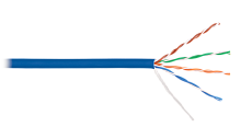 Кабель NIKOLAN U/UTP 4 пары, Кат.5e (Класс D), тест по ISO/IEC, 100МГц, одножильный, BC (чистая медь), 24AWG (0,511мм), внутренний, LSZH нг(А)-HFLTx, синий, 305м | код NKL 9100C-BL | NIKOLAN
