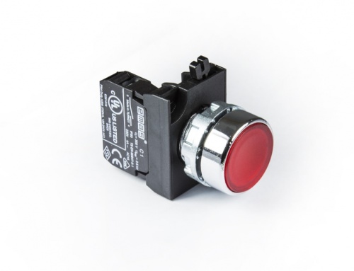 Кнопка нажимная круглая красная CM100DК (1НО) | код CM100DK | EMAS Кнопка нажимная круглая красная CM100DК (1НО) | код CM100DK | EMAS