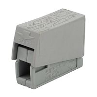 Строительно-монтажная клемма СМК 224-101 для светильника на 1 проводник (1,0-2,5)/(0,5-2,5) мм?, серая (10 шт./уп.) REXANT | код 07-2401-10 | REXANT