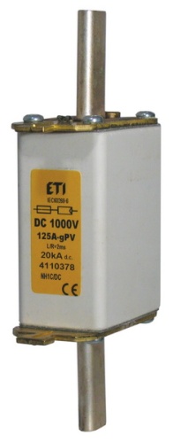 Предохранитель NH-0 gR-PV 125A 1000V DC | код 004110527 | ETI Предохранитель NH-0 gR-PV 125A 1000V DC | код 004110527 | ETI