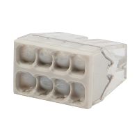 Экспресс-клемма с пастой REXANT СМК 2273-248, 8-проводная 0.5-2.5 мм кв, прозрачная (50 шт./уп.) | код 07-5230 | REXANT