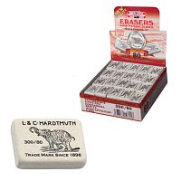 Ластик KOH-I-NOOR Слон 300/80, 26x18,5x8 мм, белый, прямоугольный, натуральный каучук, 0300080019KDRU | код 225399 | KOH-I-NOOR