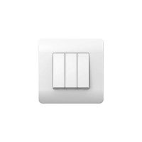 (NEW3-E) Переключатель 3-клавишный 10А, белый | код 431507 | CHINT