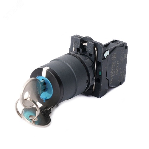 Переключатель SB5 в сборе модульный 22мм 2 позиции с фиксацией ключ 2пол 1НО | код SB5AG41 | Systeme Electric Переключатель SB5 в сборе модульный 22мм 2 позиции с фиксацией ключ 2пол 1НО | код SB5AG41 | Systeme Electric