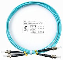 Cabeus FOP-50-ST-ST-1,5m Шнур оптический duplex ST-ST 50/125 mm OM3 1,5м LSZH | код 8498c | Cabeus