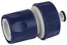 Соединитель-коннектор с аквастопом для шланга 19мм (3/4) пластик (50/2 | код. Б0017771 | Green Apple