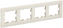 Рамка 4-м BRITE РУ-4-2-БрВа стекло ванильн. | код. BR-M42-G-K10 | IEK