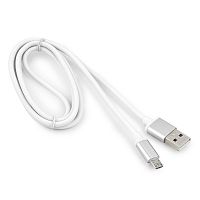 Кабель USB 2.0 Cablexpert CC-S-mUSB01W-1M, AM/microB, серия Silver, длина 1м, белый, блистер | код CC-S-mUSB01W-1M | Cablexpert