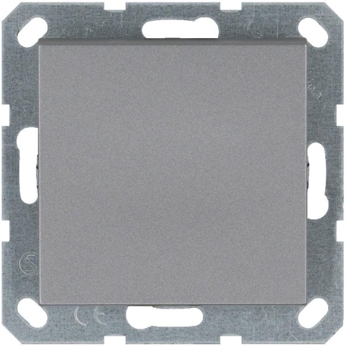 Выключатель одноклавишный перекрестный 10A 250V~ с накладкой, цвет Алюминий | код G3013S | Jasmart Выключатель одноклавишный перекрестный 10A 250V~ с накладкой, цвет Алюминий | код G3013S | Jasmart